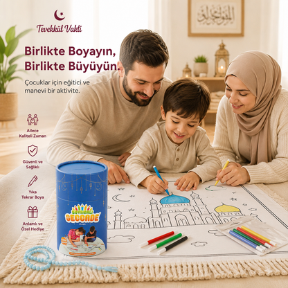 Boyamalı Yıkanabilir Eğitici Çocuk Seccadesi